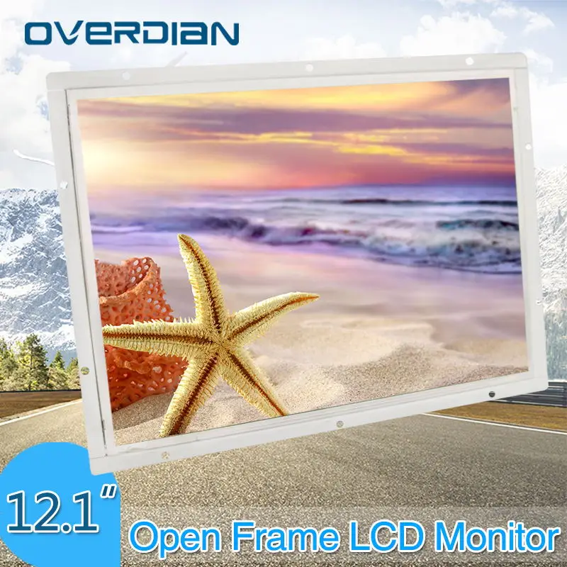

12"VGA/HDMI/BNC/AV Interface Non-Touch IPS Screen Industrial Lcd Monitor TFT Type Open Frame Metal Shell All Angle of View