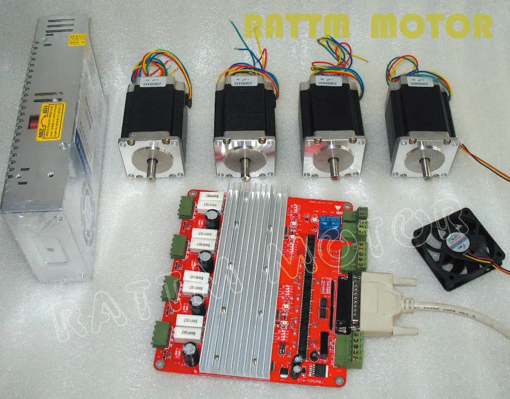 

3 axis CNC kit 3 NEMA23 165 oz-in stepper motor + 3 axis CNC board