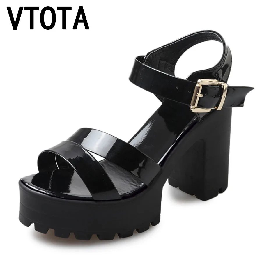 

VTOTA Summer Shoes Woman Platform Sandals High Heels Open Toes Gladiator Sandals Black White Women Shoes zapatos mujer H10