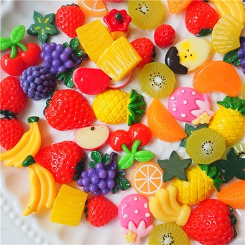 

60/50 Pieces Slime Charms Candy Fruit Sweets Resin Flatback Slime Accessories Beads Making Supplies For DIY Scrapbooking Crafts