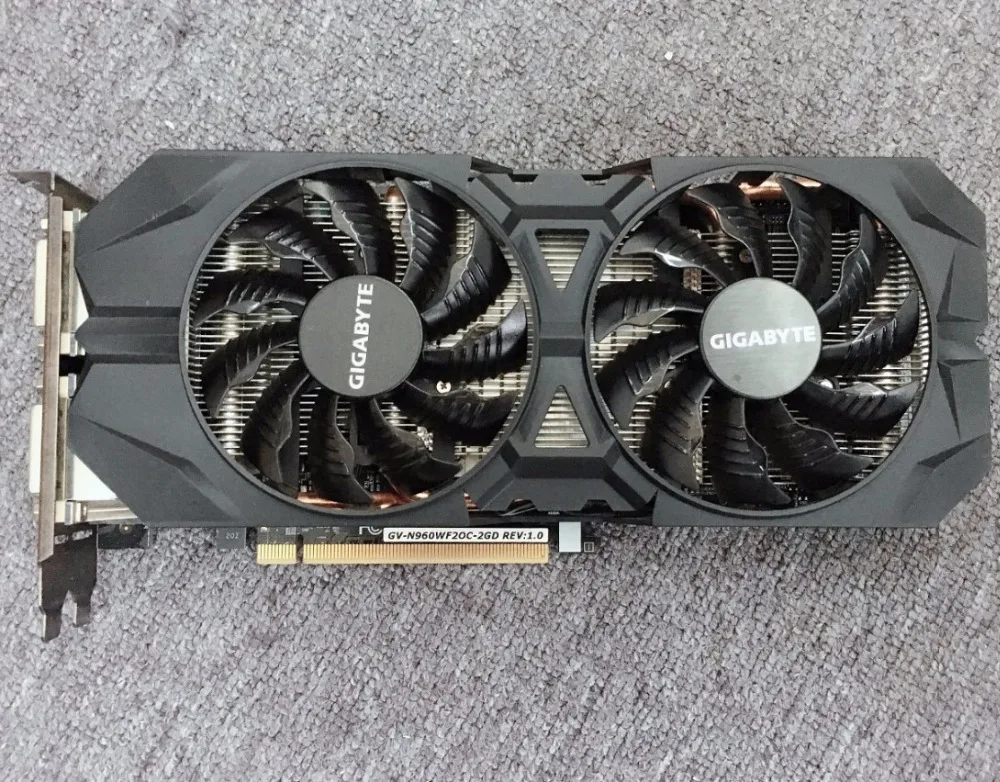 Видеокарты Gigabyte GTX-960-OC-2GB GT960 GTX960 2G D5 DDR5 128 Bit nVIDIA для настольных ПК PCI Express 3,0