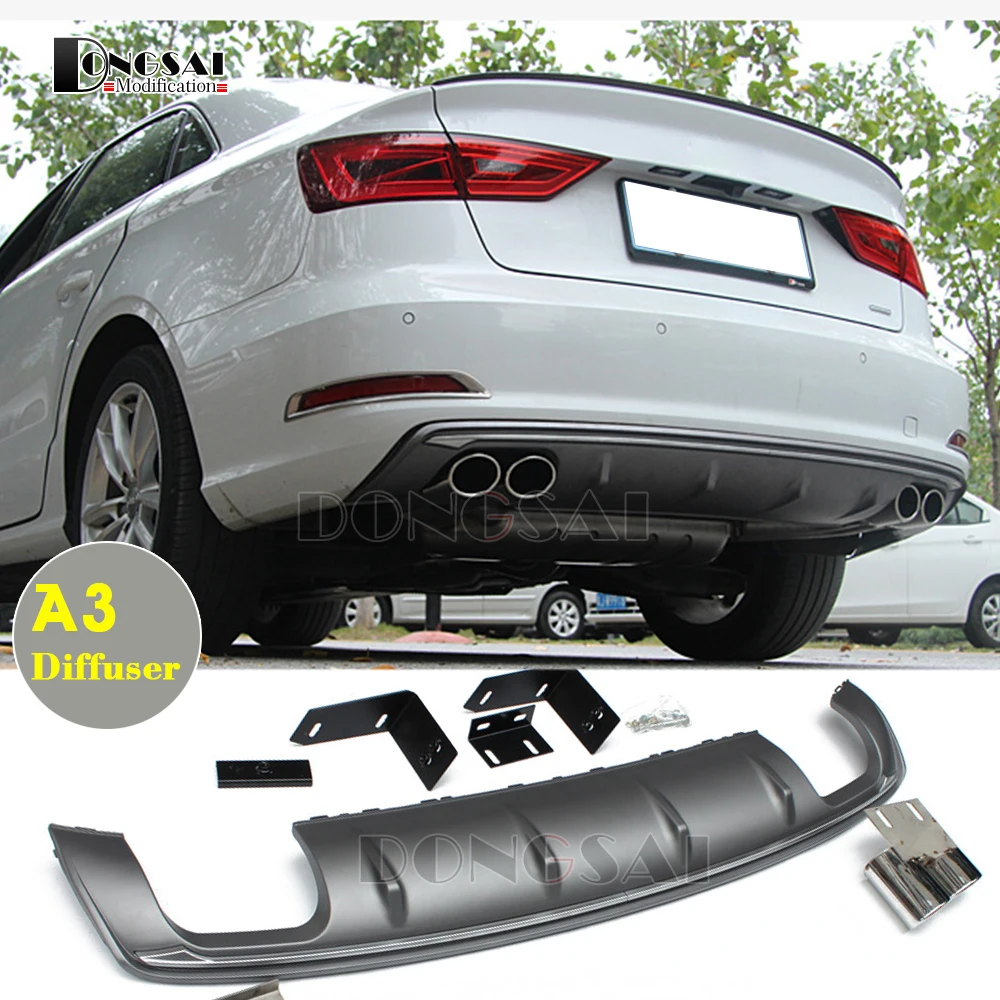 

Audi 8V S3 Style PP Diffuser & Twin-exhaust Tip Suit for Audi A3 8V Basic Edition 4-Door 2012-2016