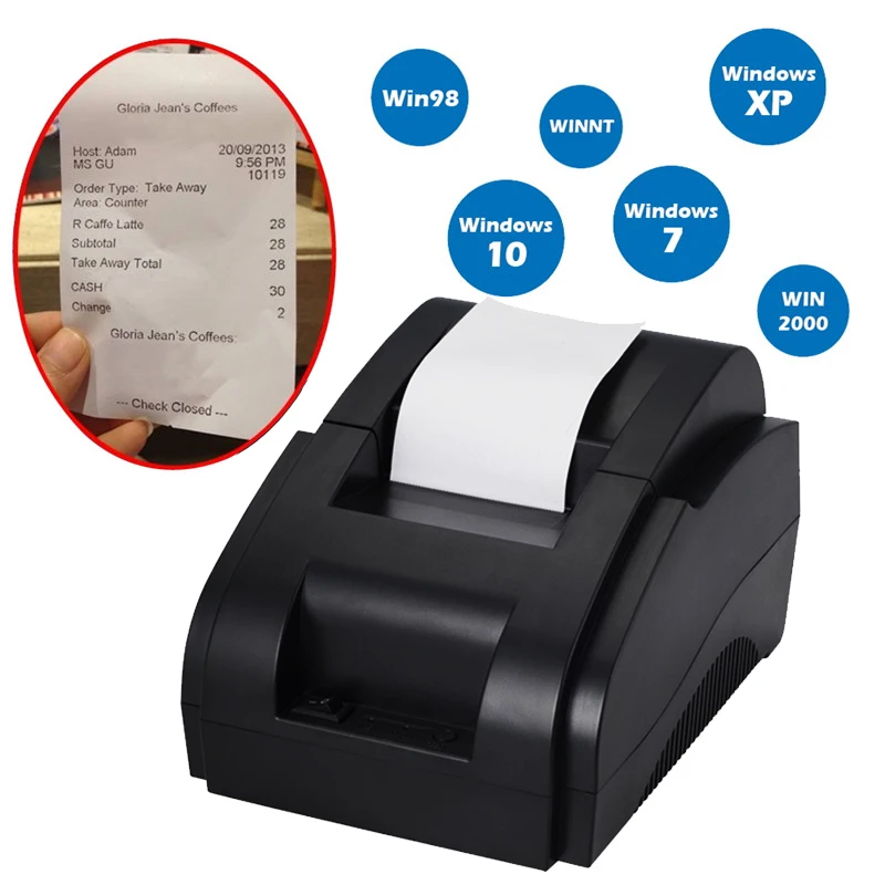 

POS Bill receipt Thermal printer 58mm High speed 90mm/s low noise USB port 58mm thermal printers Recepit printer wholesale