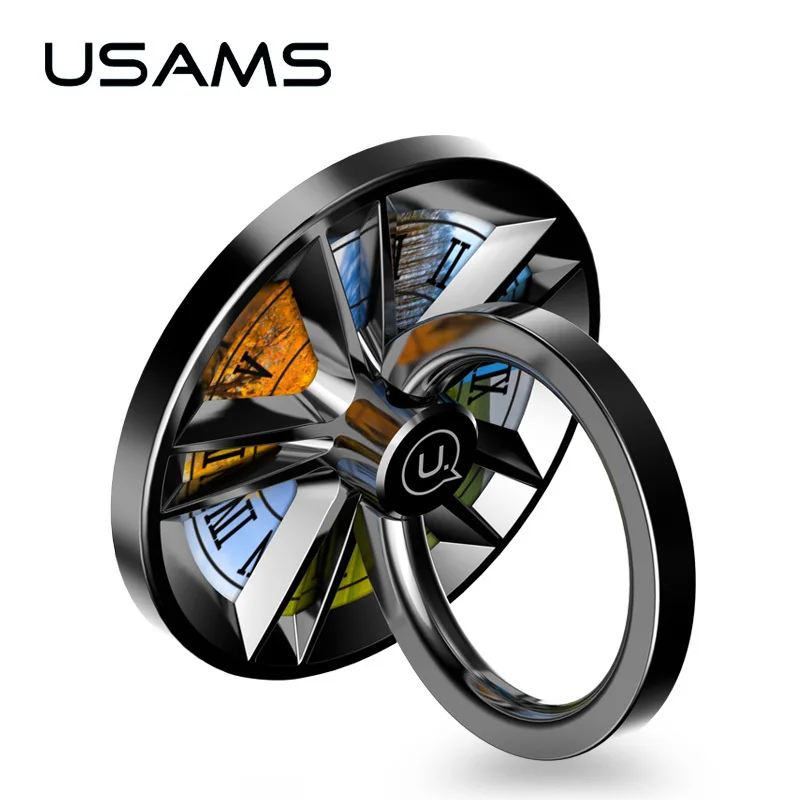 Finger Ring Holder USAMS 360 Degree Metal Smartphone Mobile Phone Hand Spinner Stand Holder For iPhone ipad Samsung Table