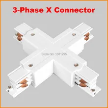 3 фазы цепи 4 провода квадратный светодиодный лампа, крепление к рейке X форма соединителя алюминиевая дорожка принадлежности лампа освещение трек системы белый