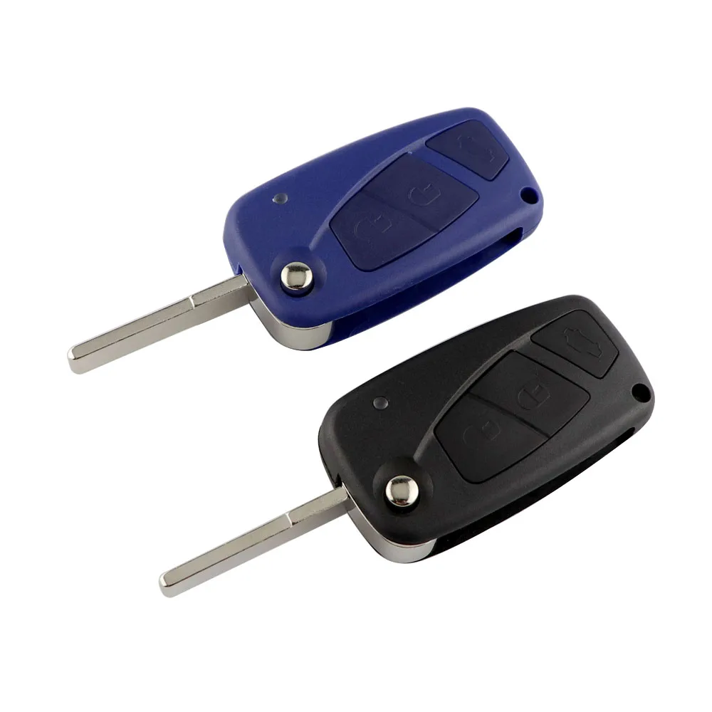 Keyforkesscustodia a 3 pulsanti pieghevole pieghevole a distanza per auto chiave Shell Cover per Fiat 500 Panda EVO Idea Punto Ducato Stilo Doblo Bravo belgio -