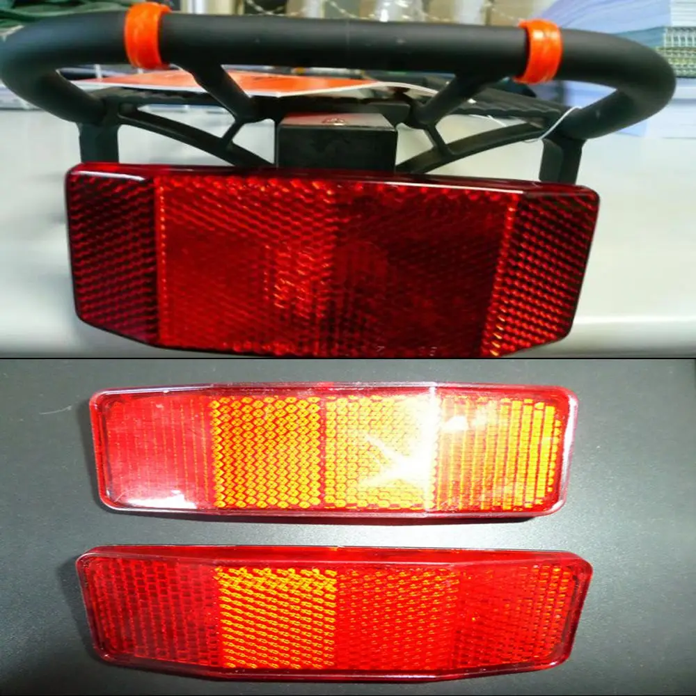 New 1 Pcs Bicycle Rack Tail Safety Caution Warning Reflector Disc Red