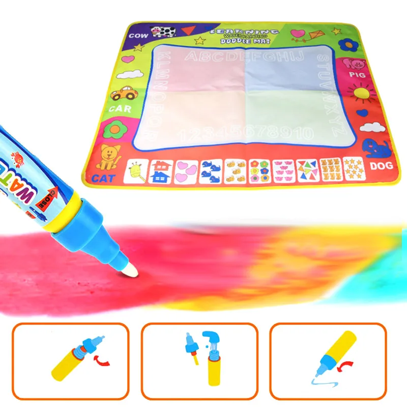 Children Doodle Mat Board With 2 Water Drawing Pens for Boy Girl Toddler Kids Educational Toy Gift 88 YJS Dropship
