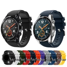 18 цветов, резиновый ремешок на запястье для huawei Watch GT, силиконовые ремешки для часов, 22 мм, для Honor Watch, волшебный сменный Браслет, ремешок