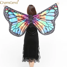 Chamsgend Women Girls Butterfly Wings Shawl Pashmina Poncho Fairy Ladies Nymph Pixie Party Dance Cosplay Costume Accessory 80117