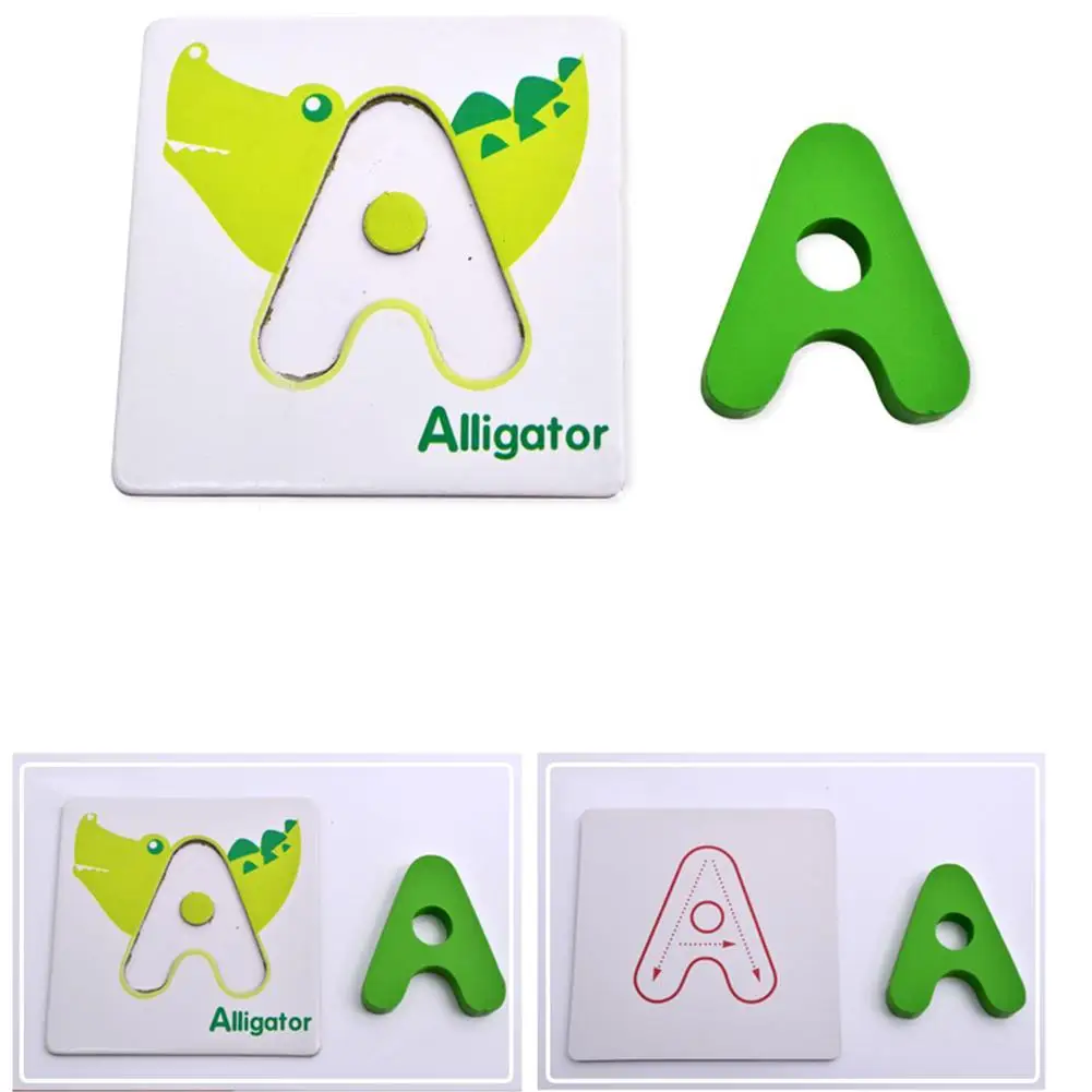 Ни один детские деревянные раннего образования интеллектуальные игрушки ABC Алфавит познавательная письмо карты для детей