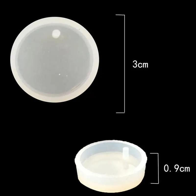 1/5 штук формочка для силиконовой подвески смолы силиконовые формы кулон с отверстием зеркало уход за кожей лица Цепочки и ожерелья ручной инструмент формы для эпоксидной смолы