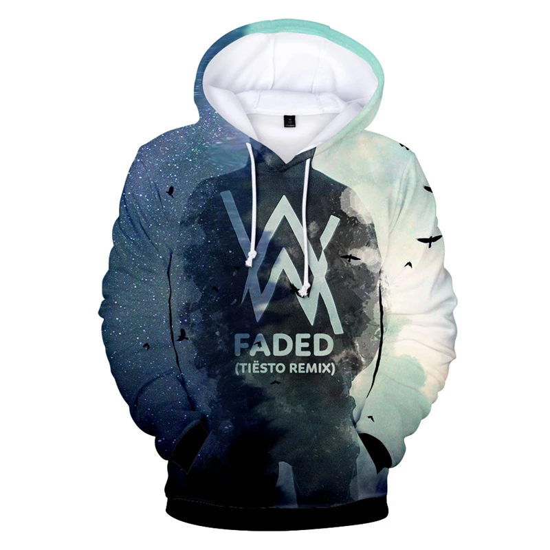 Хип Хоп Уличная Alan Walker DJ толстовки для Для мужчин Осенне зимняя Дамская обувь