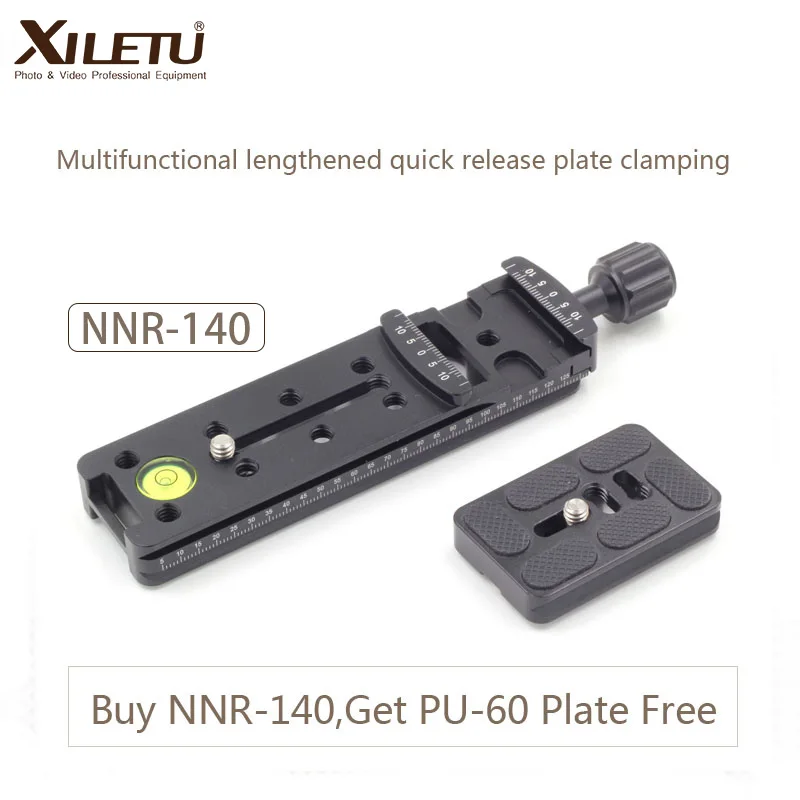 cheap XILETU NNR 140 Camera Bracket Lengthened Quick Release Plate Clamping For Panoramic and Macro Shooting Arca Swiss