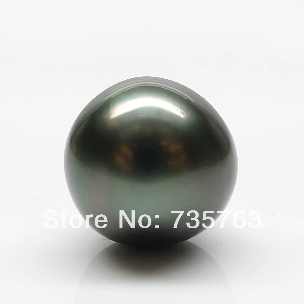 

xiuli 000464 LUSTER!BLACK GREEN!11.5MM NATURAL LOOSE TAHITIAN PEARL