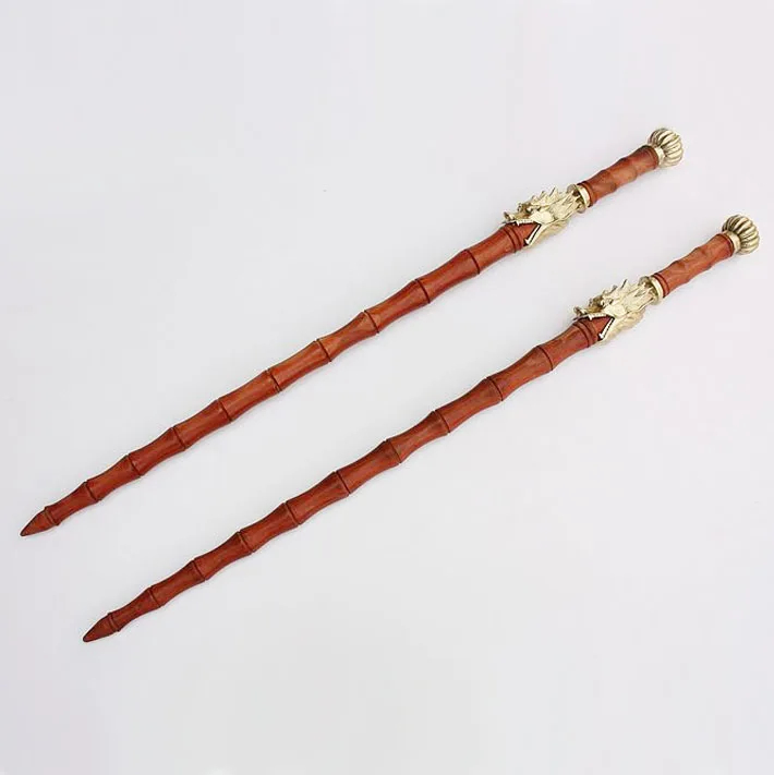 US $65.00 86cm double wips  double maces  pear wood wushu weapon kung fu