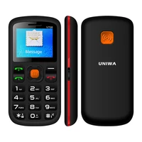Uniwa V708 многофункциональный мобильный телефон зарядным устройством старший детей мини телефон русская клавиатура 2 г/м Push большая кнопка SOS клавишу мобильного телефона