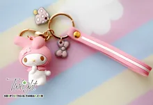 New kawaii cartoon melody animal frog,twin stars action figure pudding dog keychain for kids pendant 100% original bandai tamashii nations chogokin action figure onegai my melody