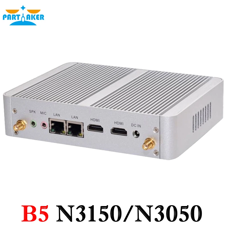 Partaker B5 N3150 Mini PC Windows 10 Barebone Computer TV Box 5 Gen 14nm Quad Core