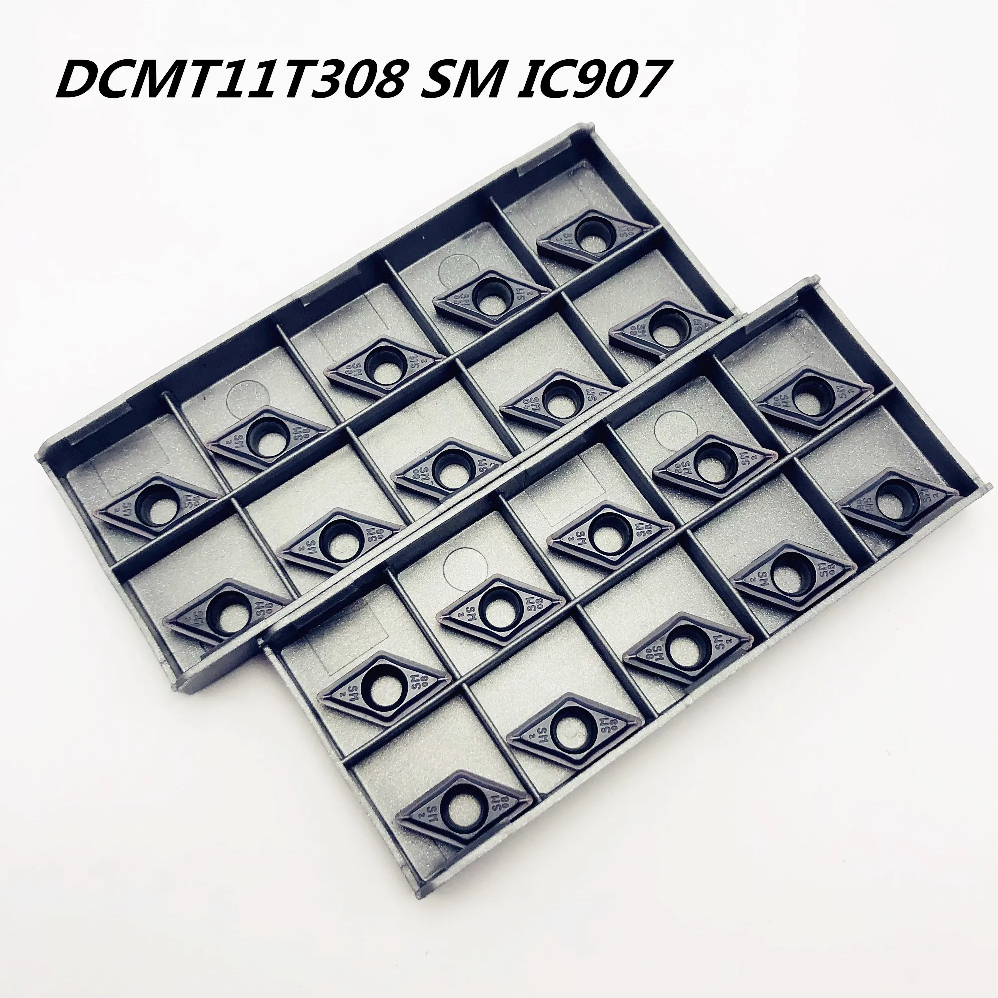 

100PCS Carbide insert DCMT11T308 SM IC907 high precision turning tool lathe tool DCMT11T308 lathe tool Tokarnyy turning blade
