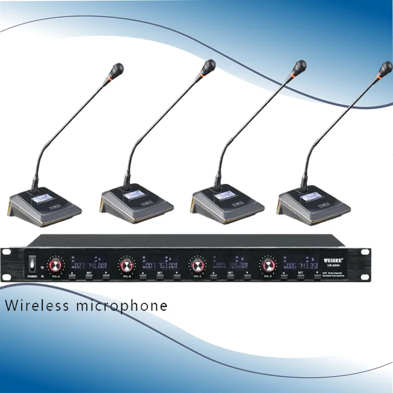 4 Channel UHF Receiver Professional Radio Conference