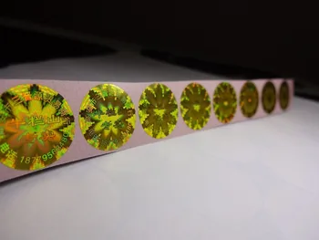 

customized made void gold hologram label printing sticker , Free design ! void if removed