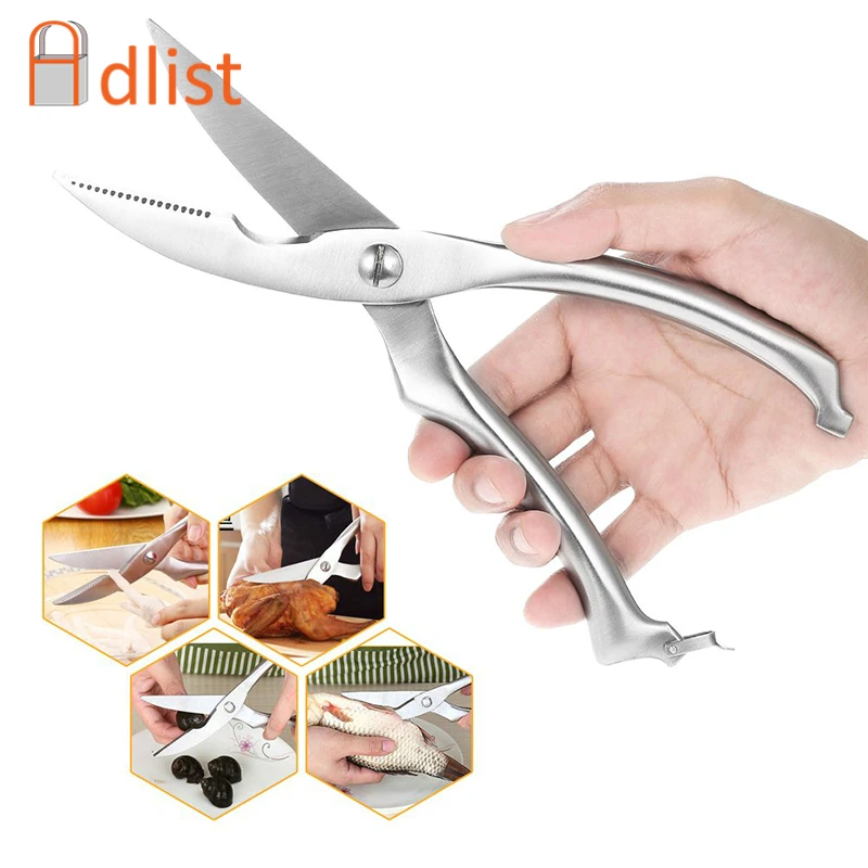1pcs Stainless Steel Poultry Scissor for Chicken Bone Fish Seafood Meet