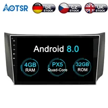 10.1'' Android 8 4+32G Car No DVD Player GPS navigation For NISSAN Sylphy 2012-2015 head unit multimedia player tape recorder   