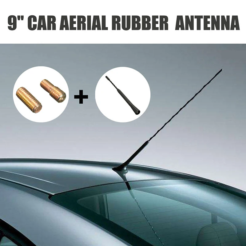 

1pc Black 9" AM FM ANTENNA MAST Roof Sting Radio Aerial Bee Car Antenna Toppers Without Base for TOYOTA NISSAN BMW Ford