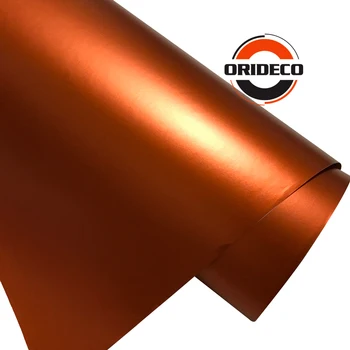 

50CM Width Orange Metallic Matt Vinyl wrap Car Wrap With Air Bubble Free Chrome Matt Film Vehicle Wrapping Sticker Foil