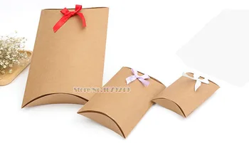 

Pillow Packing Box, Kraft Cardboard Gift Box for scarf Paper packaging Boxes100pcs/lot