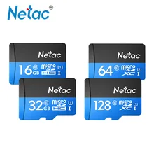 Netac P500 Class 10 16G/32G/64G/128G TF карта, Micro SDXC карты памяти флэш-память для хранения данных микро SD карты высокой Скорость до 80 МБ/с