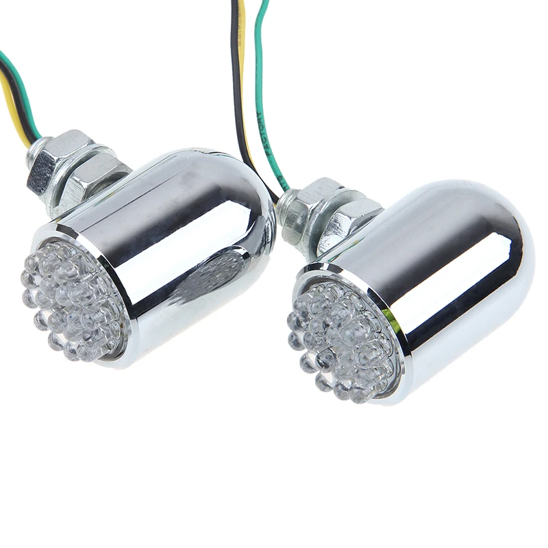 

New LED Motorcycle Turn Signal Scooter Blinker Indicators Motorbike Flashers Moto Chrome Lamps Universal Fit For Honda Yamaha