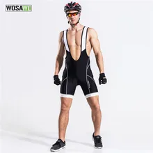 WOSAWE Открытый Велоспорт нагрудник шорты для мужчин велосипед бег 3D Pad шорты дышащие быстросохнущие Ciclismo Bib шорты XXL