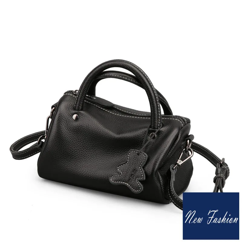 Trendy casual women leather handbags Premium Litchi pattern Hand bag Mini bag Simple Calfskin Shaped women Messenger bag