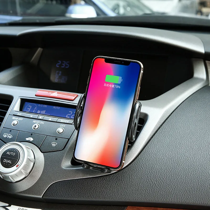 Qi Wireless Car Charger Automatic IR Phone Mount Holder for iPhone XR Samsung Galaxy S9 SD998