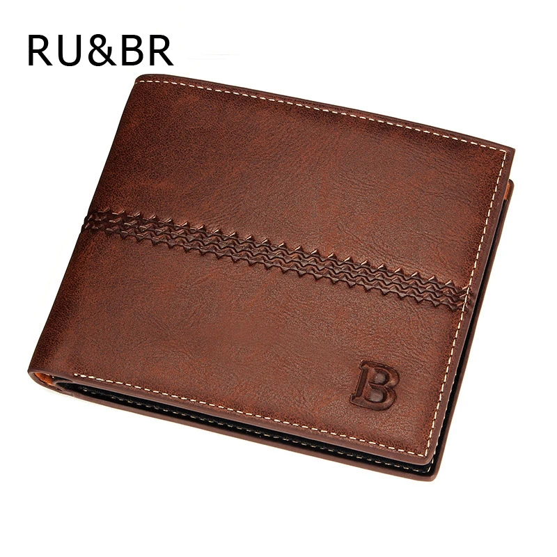 New Arrival Fashion Men Casual Wallet Soft Leather Money Purse Brand Designer Wallets Short Vertical Card Holder Bags