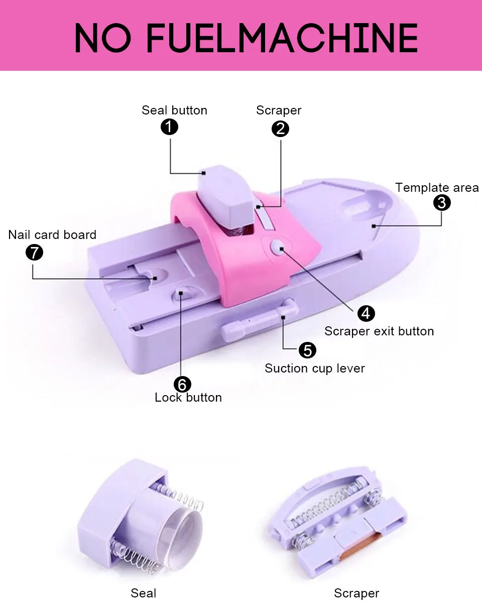 BUKAKI печать 1 набор профессиональный дизайн ногтей DIY шаблон машина штамп для ногтей Инструменты ногтей принтер для УФ-гель для ногтей