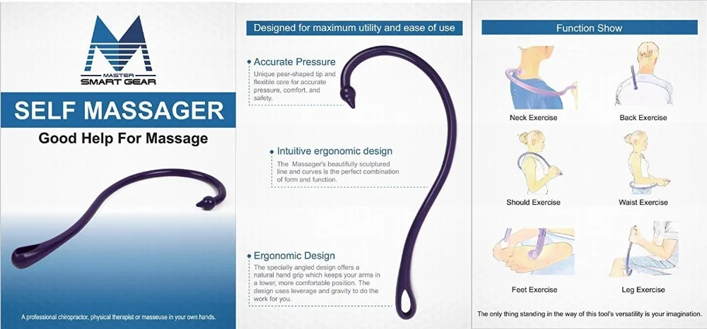 Массаж крюк спины и шеи терапия комплект Акупрессура спины и инструмент для массажа тела