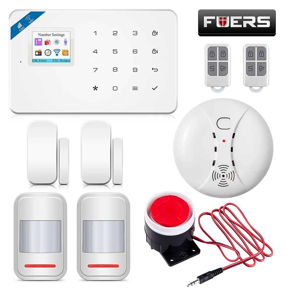 W18 беспроводная Wi Fi GSM охранная домашняя система охранной сигнализации Pir
