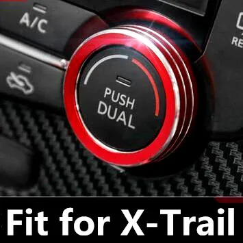 

Car Styling Air-Conditioning Button Cover Ring For Nissan X-trail Air Conditioner Button Stickers For X-trail Rogue 2014-2016