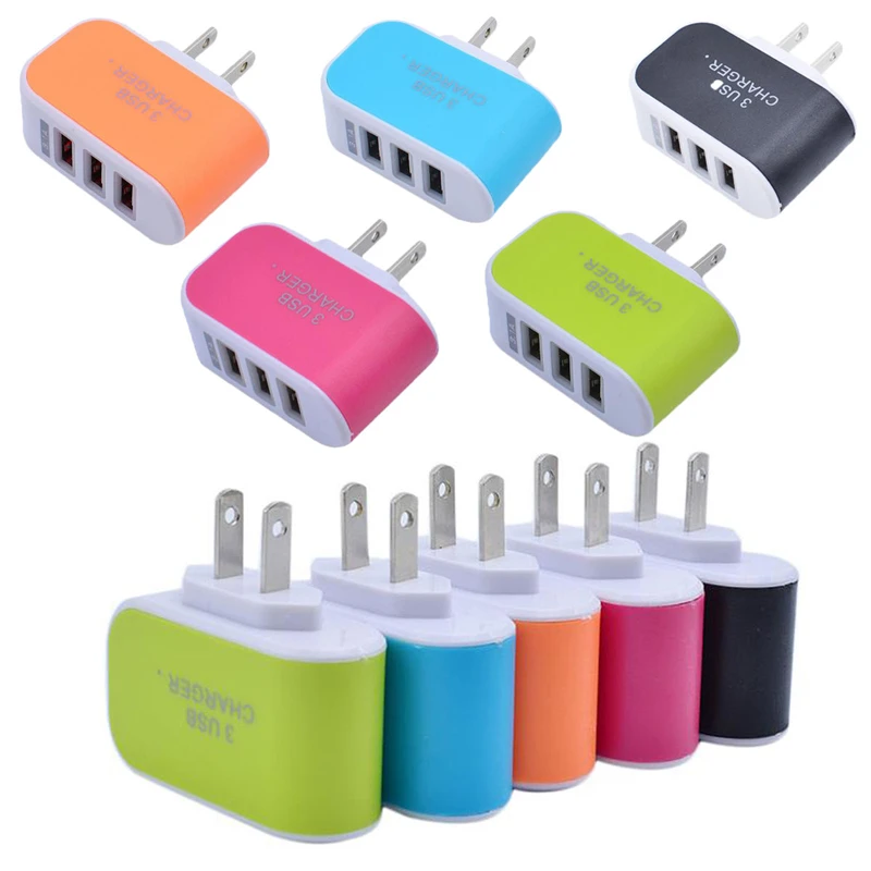 DOITOP Универсальное зарядное устройство 3.1A с 3 портами USB для дома и путешествий AC