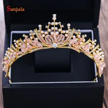 Повязка на голову "Принцесса" Pealrs бисера очаровательные свадебное украшение тиары и короны для девочек официальная вечеринка украшение для волос H120