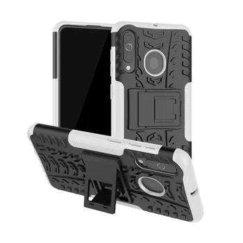 

30pcs/lot For Huawei Y5 2019 PC+Soft Silicone Tyre Heavy Duty Armor Shockproof Hard Case with Stand For Huawei Honor 8S