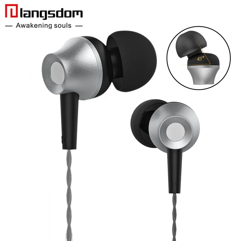 Langsdom M299 Volume Control Earphones Metal Stereo earphone with Mic 3
