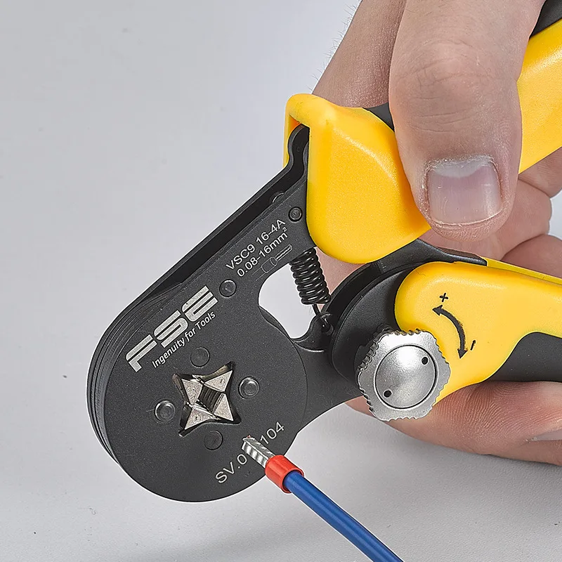 

1Pc VSC9 16-4A 0.08-16mm 26-5AWG High Quality Precision Wire Connector TE Crimp Pliers VE Tube Bootlace Terminal Tool HSC8 FSE
