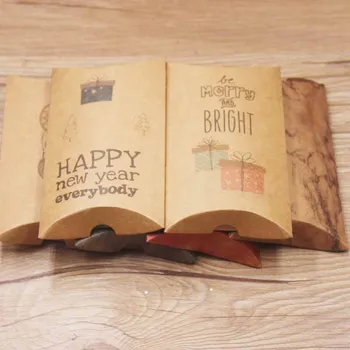 

20pcs new design pillow packaging fashion printing 2 sizes about 12*7*2cm and 8*5.5*2cm pillow box jewelry display high-quality