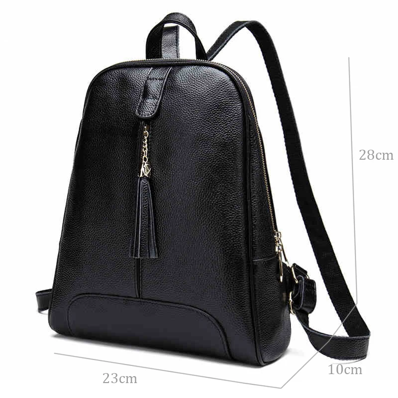 

2019 Genuine Leather Excellent Fashion Women's Backpacks Ladies First Layer Cow Leather Designer Summer Backpack Young Girls