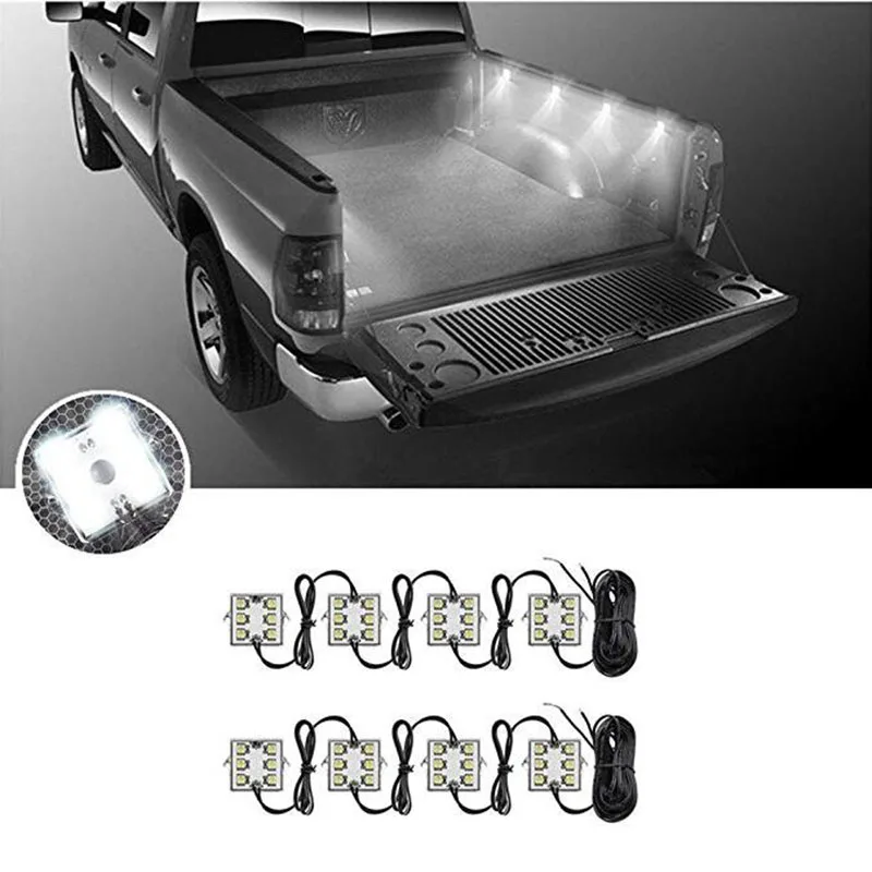 

8X 12V led flashlight White LED Universal Truck Bed/Rear Box Lighting Light Pickup 48LED for nissan NP300 All pickup truck type