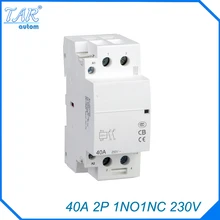 AC 220 / 240V Coil 40A 1NO 1NC 2 Pole 2P Household AC Contactor Modular 35mm DIN Rail Mount 40Amp цена AC 220 / 240V Coil 40A 1NO 1NC 2 Pole 2P Household AC Contactor Modular 35mm DIN Rail Mount 40Amp цены онлайн